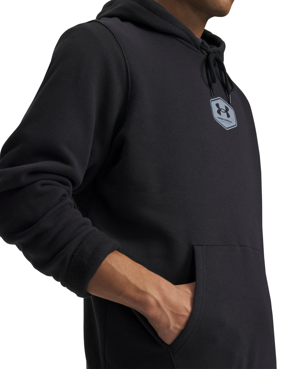 UA Icon Fleece Camo Badge Men's Hoodie - Black