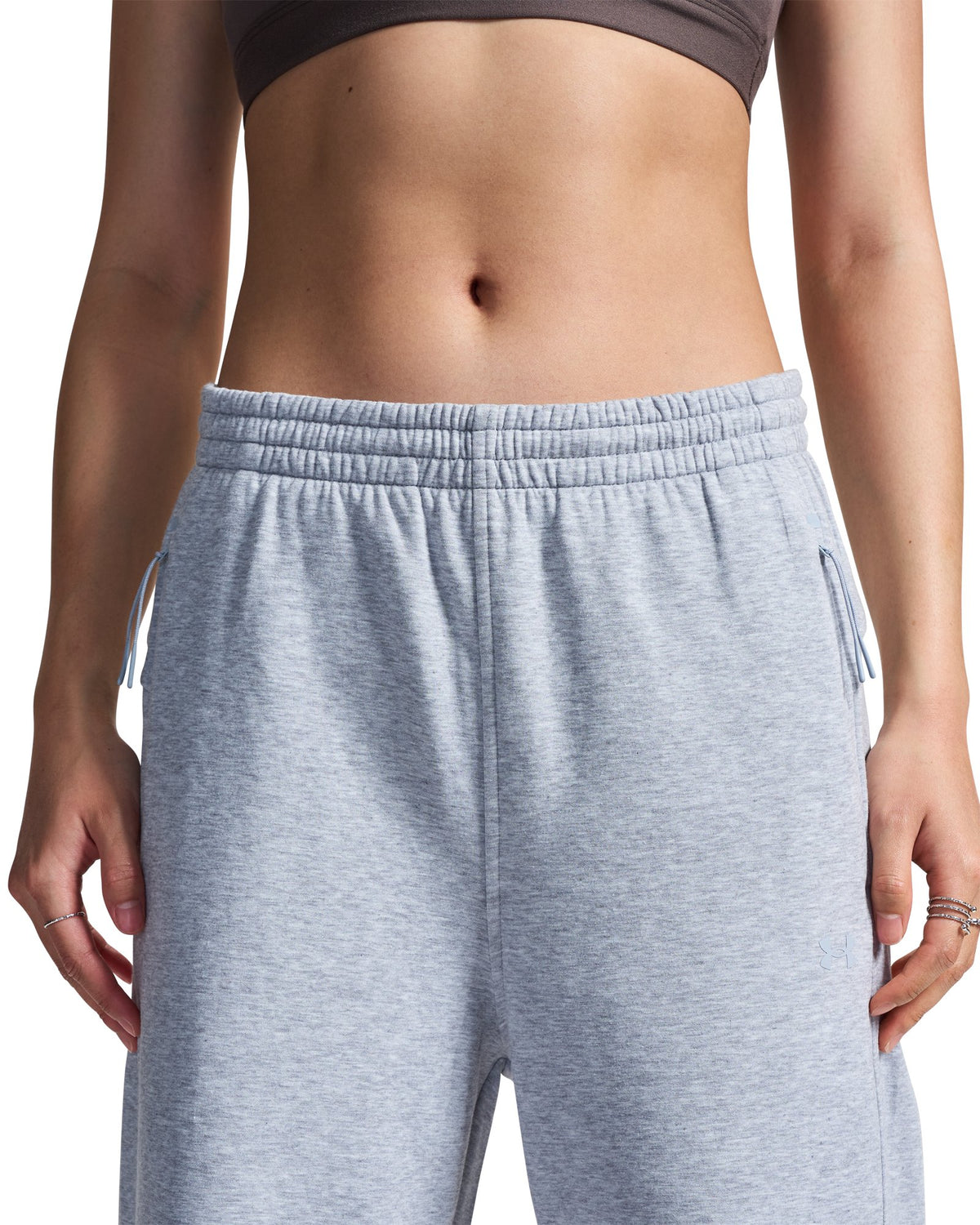 UA Unstoppable Fleece Open Women's Pants - Black
