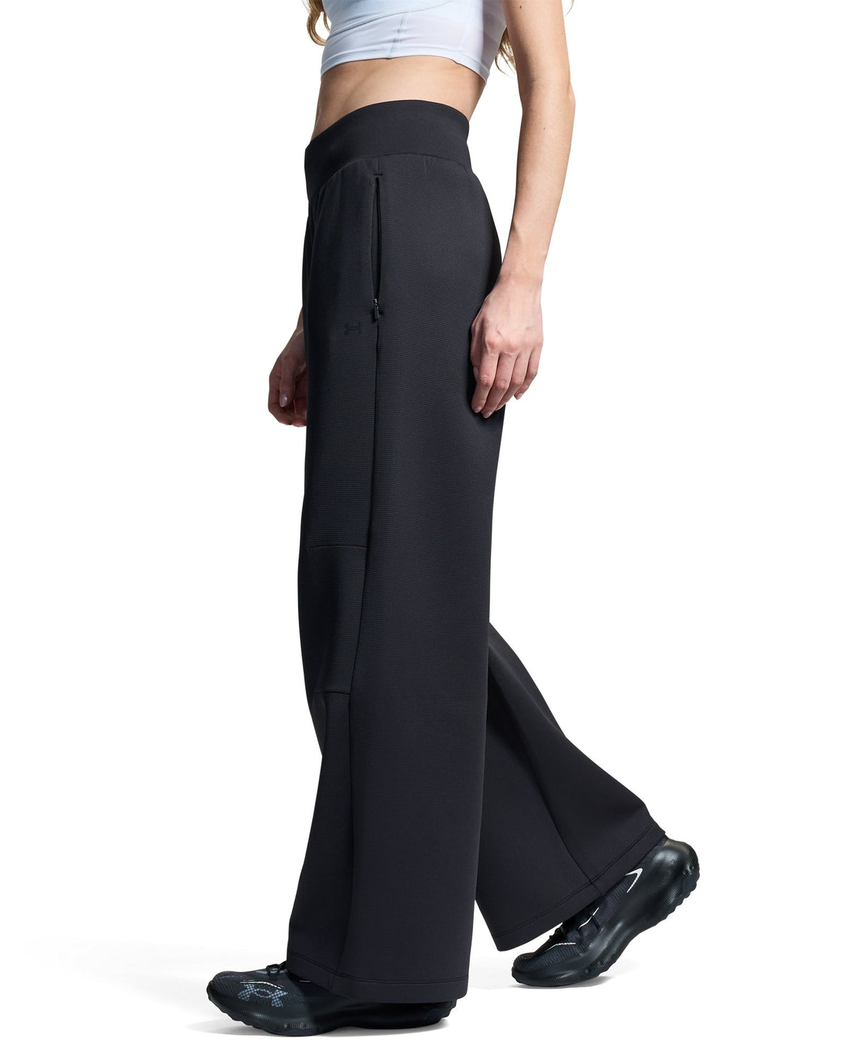 UA Unstoppable Fleece Textured Women's Pants - Black