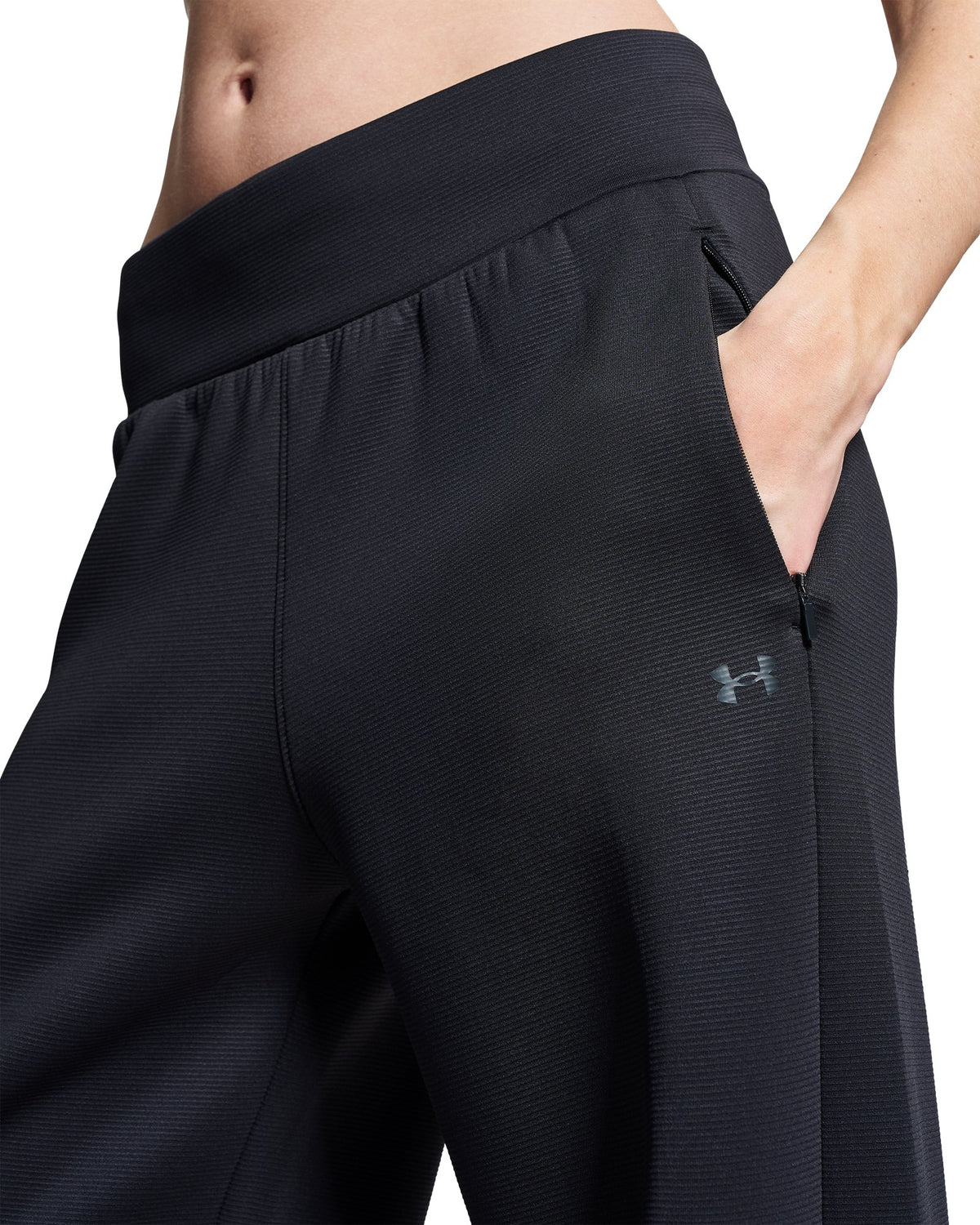 UA Unstoppable Fleece Textured Women's Pants - Black