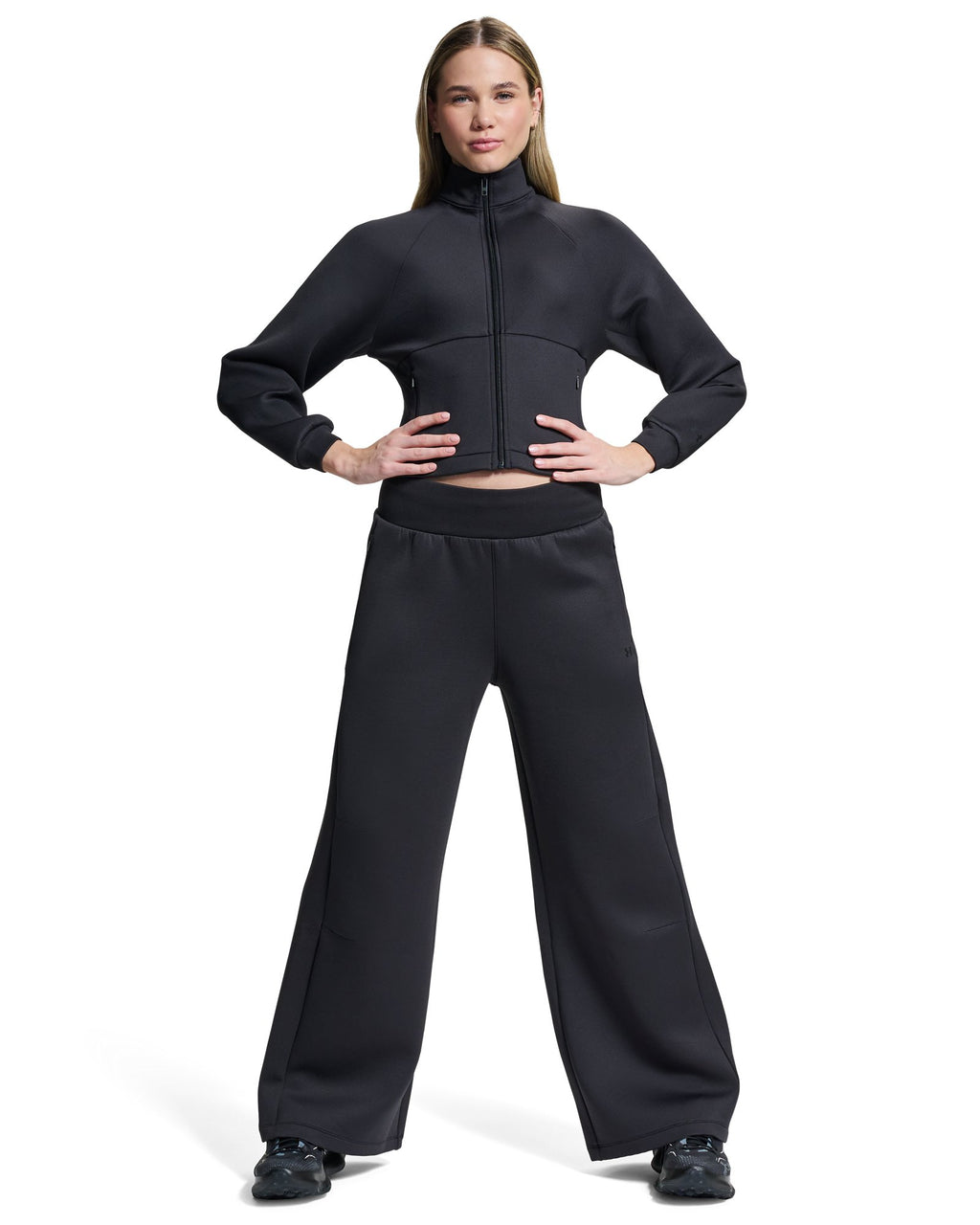 UA Unstoppable Fleece Textured Women's Pants - Black