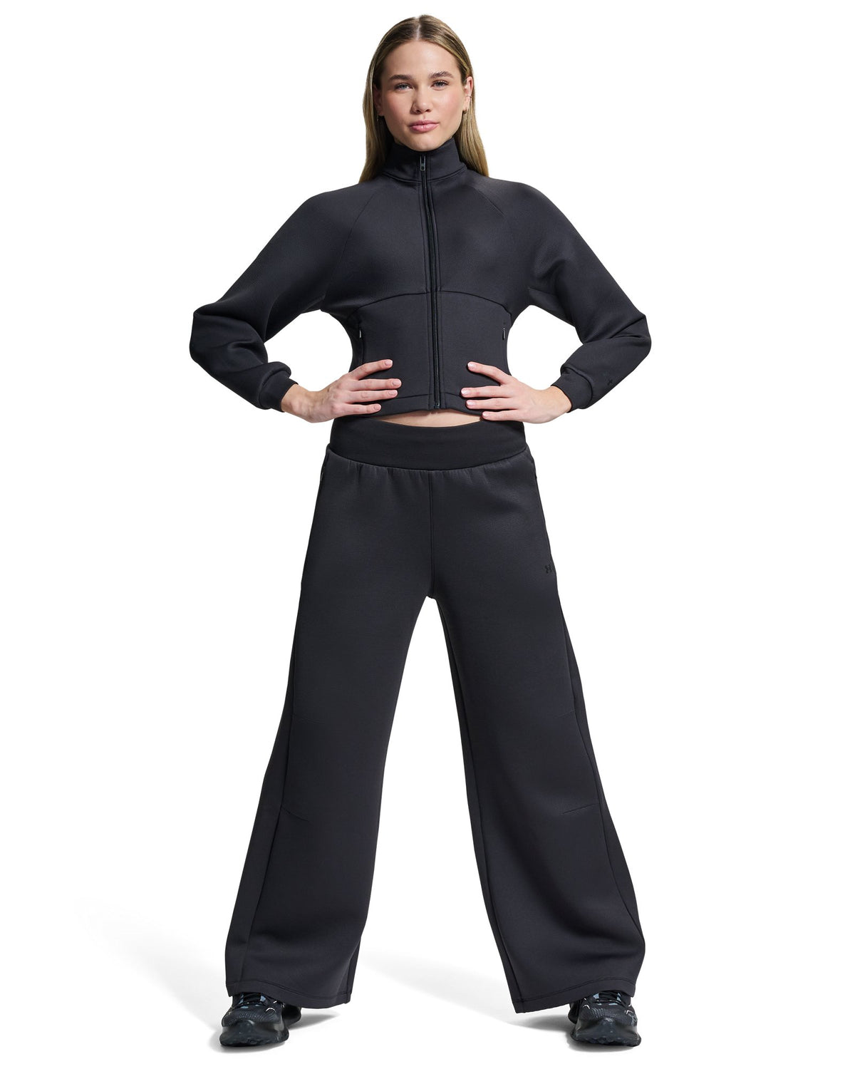UA Unstoppable Fleece Textured Women's Pants - Black