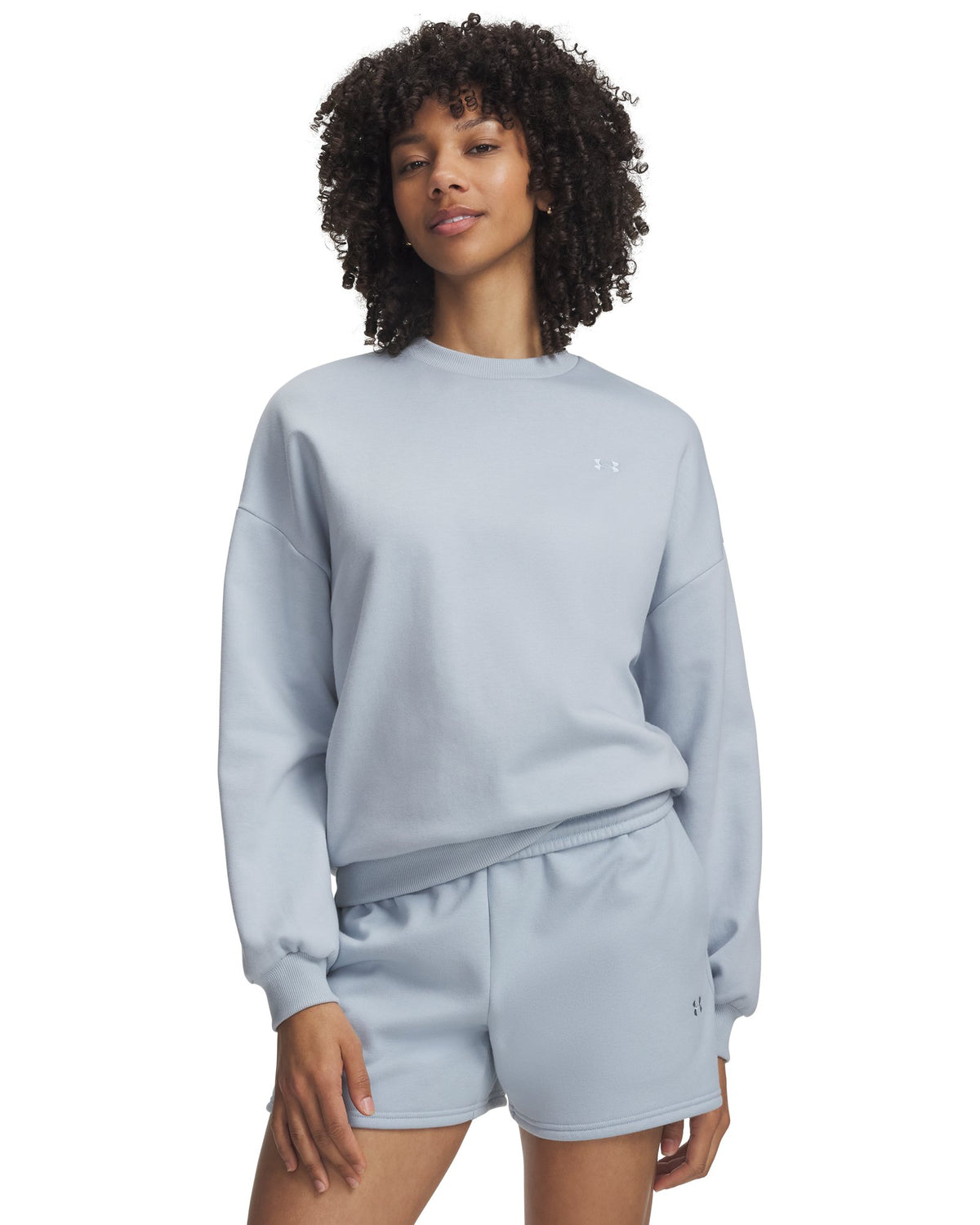 UA Icon Fleece: Reinvented Women's Crew - Gray