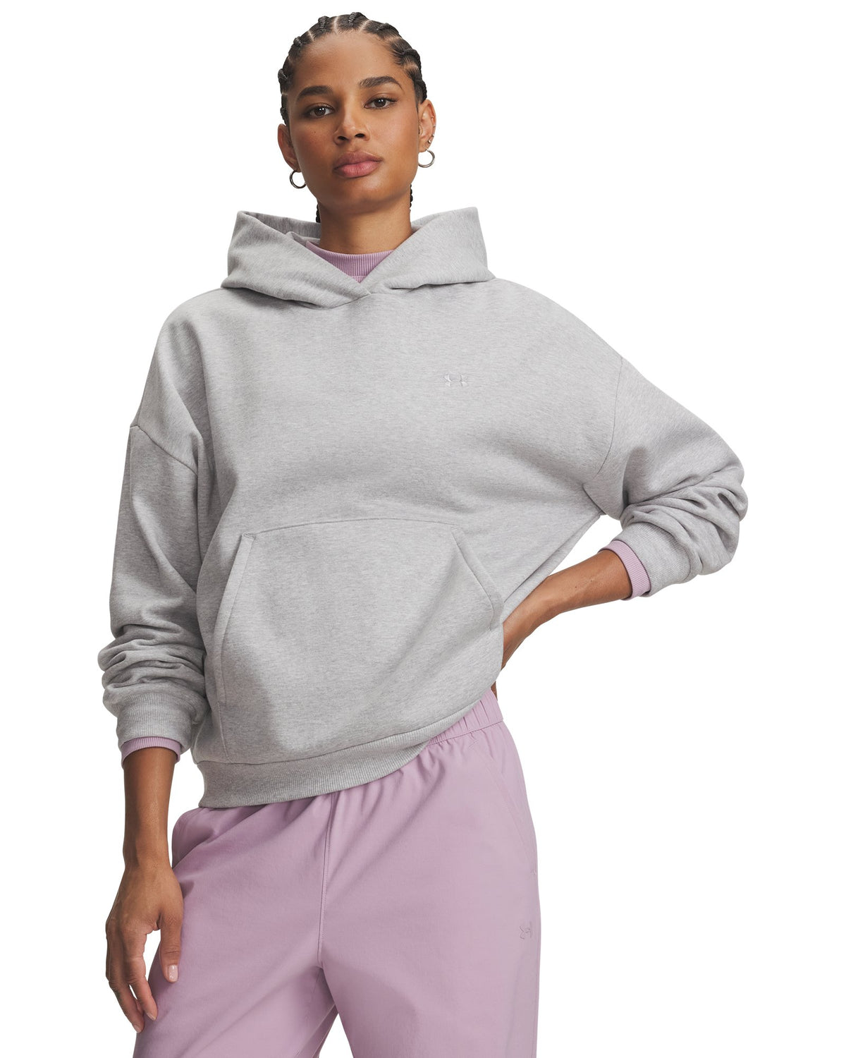 UA Icon Fleece: Reinvented Women's Hoodie - Gray