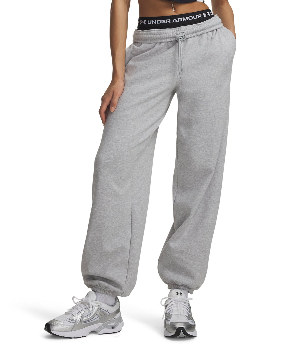 UA Icon Fleece: Reinvented Women's Gym Pants - Gray