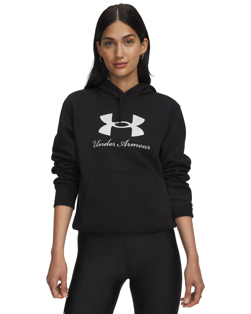 UA Rival Fleece Shimmer Women's Hoodie - Black