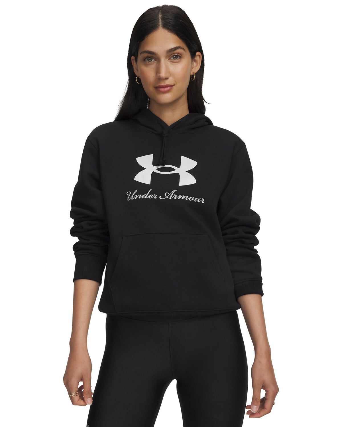 UA Rival Fleece Shimmer Women's Hoodie - Black