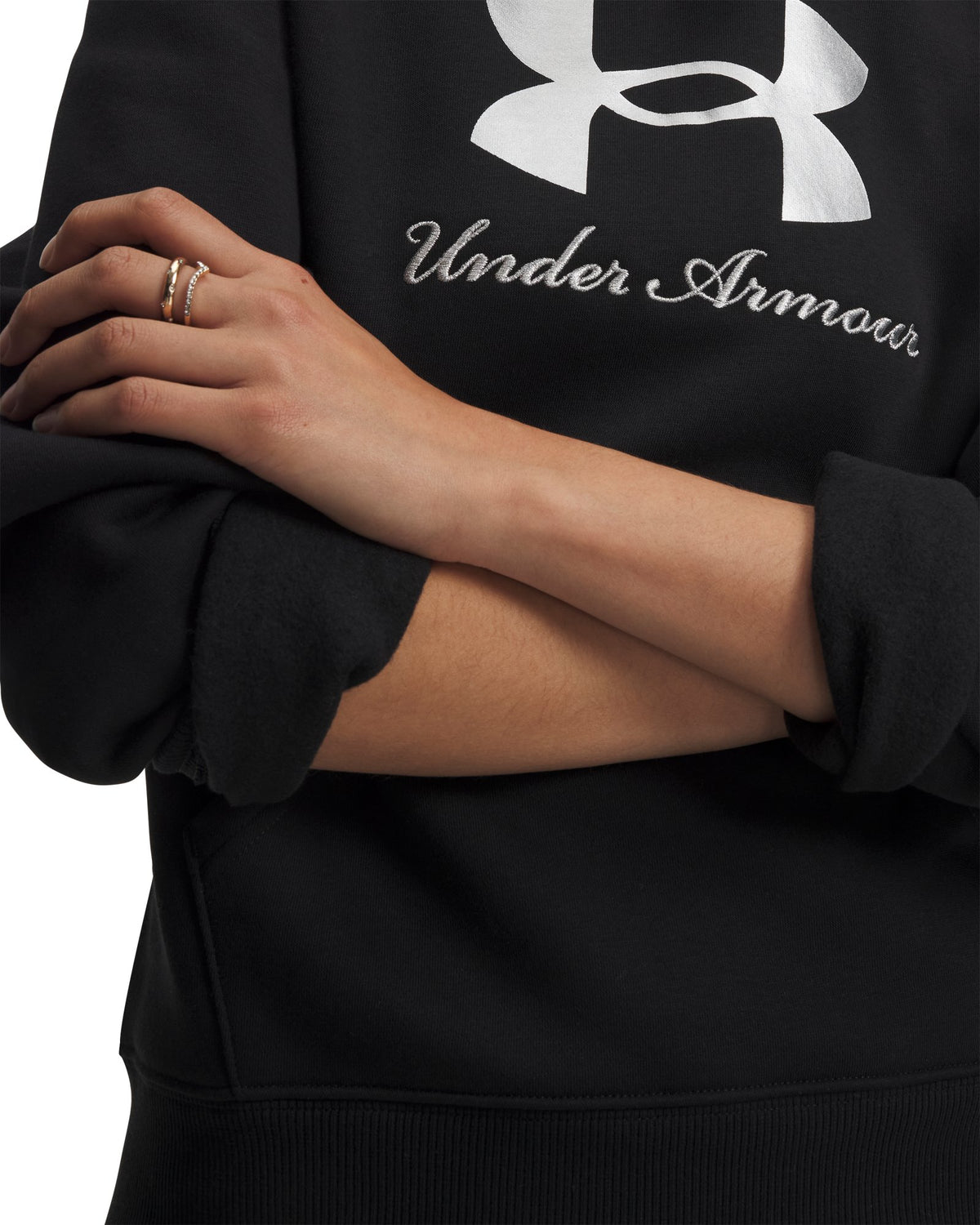 UA Rival Fleece Shimmer Women's Hoodie - Black