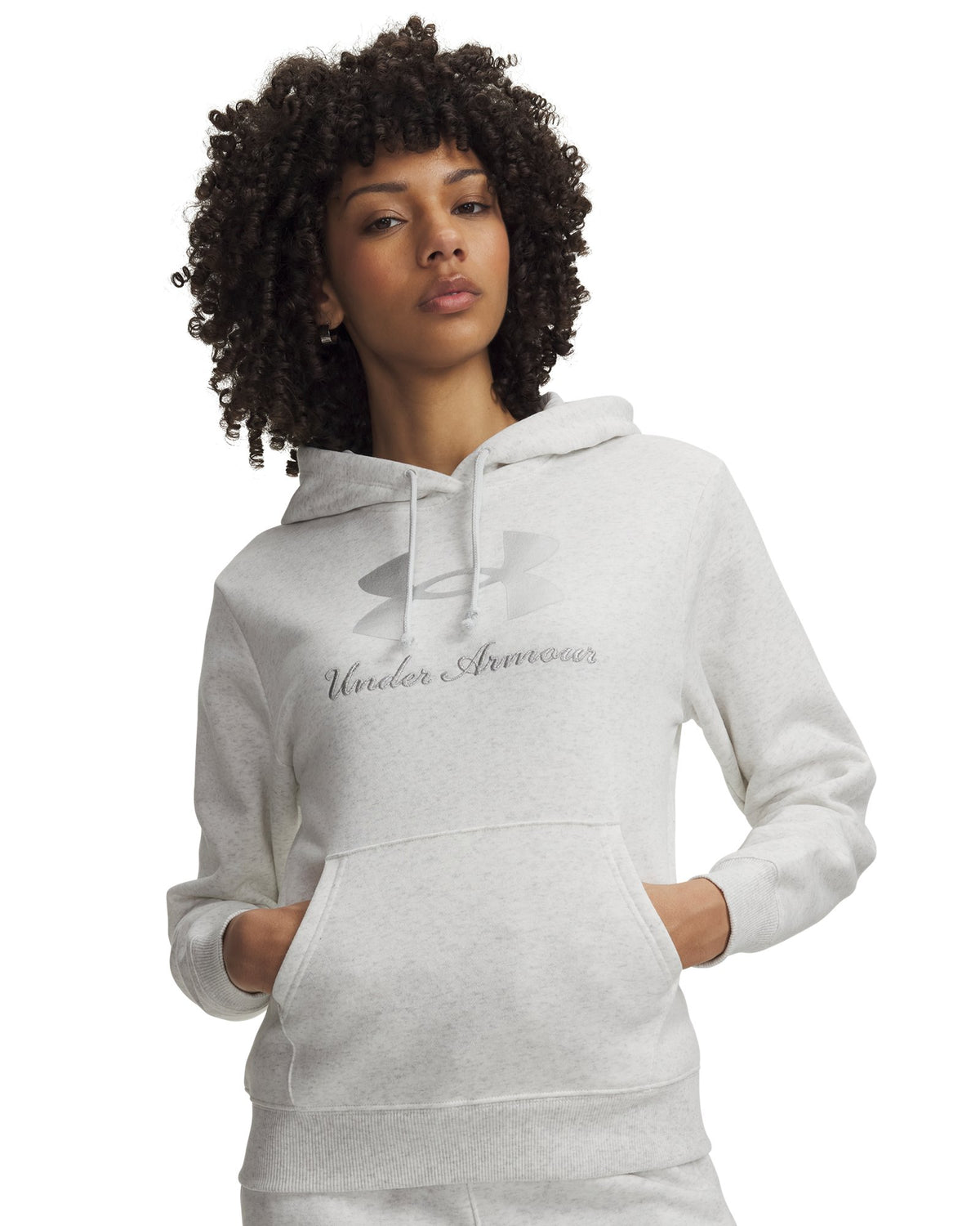UA Rival Fleece Shimmer Women's Hoodie - Gray