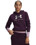 UA Rival Fleece Shimmer Women's Hoodie - Purple