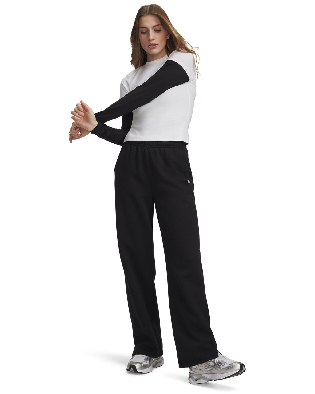 UA Rival Fleece Women's Straight Leg Pants - Black
