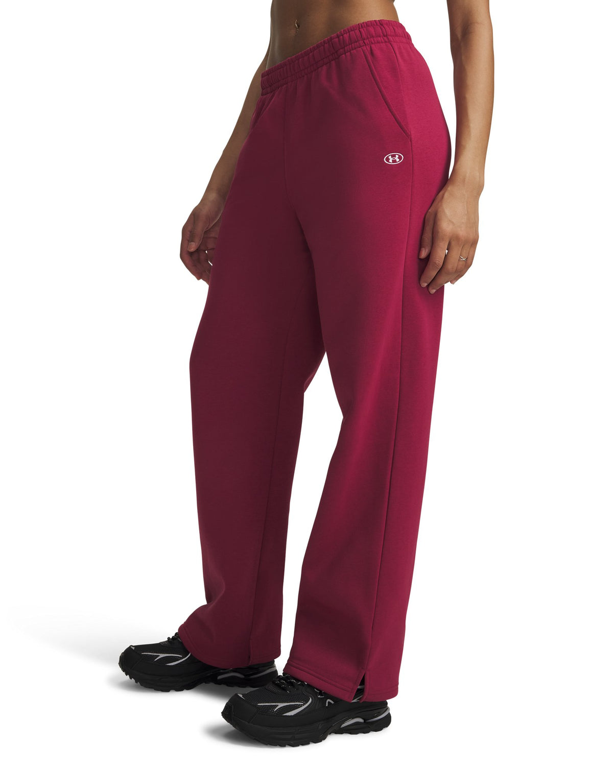 UA Rival Fleece Women's Straight Leg Pants - Red