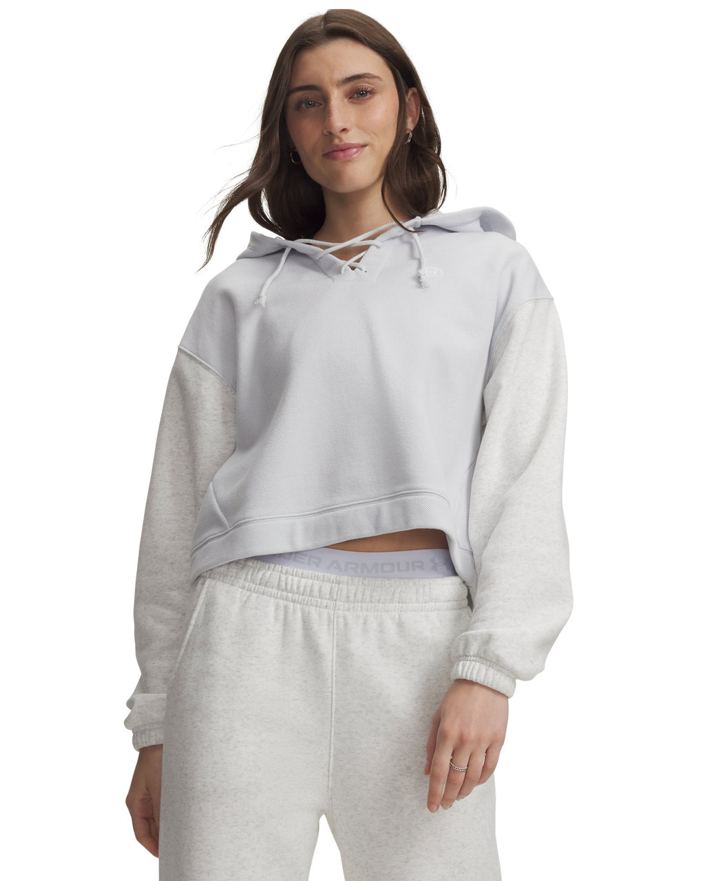 UA Rival Fleece Laceup Women's Hoodie - Gray
