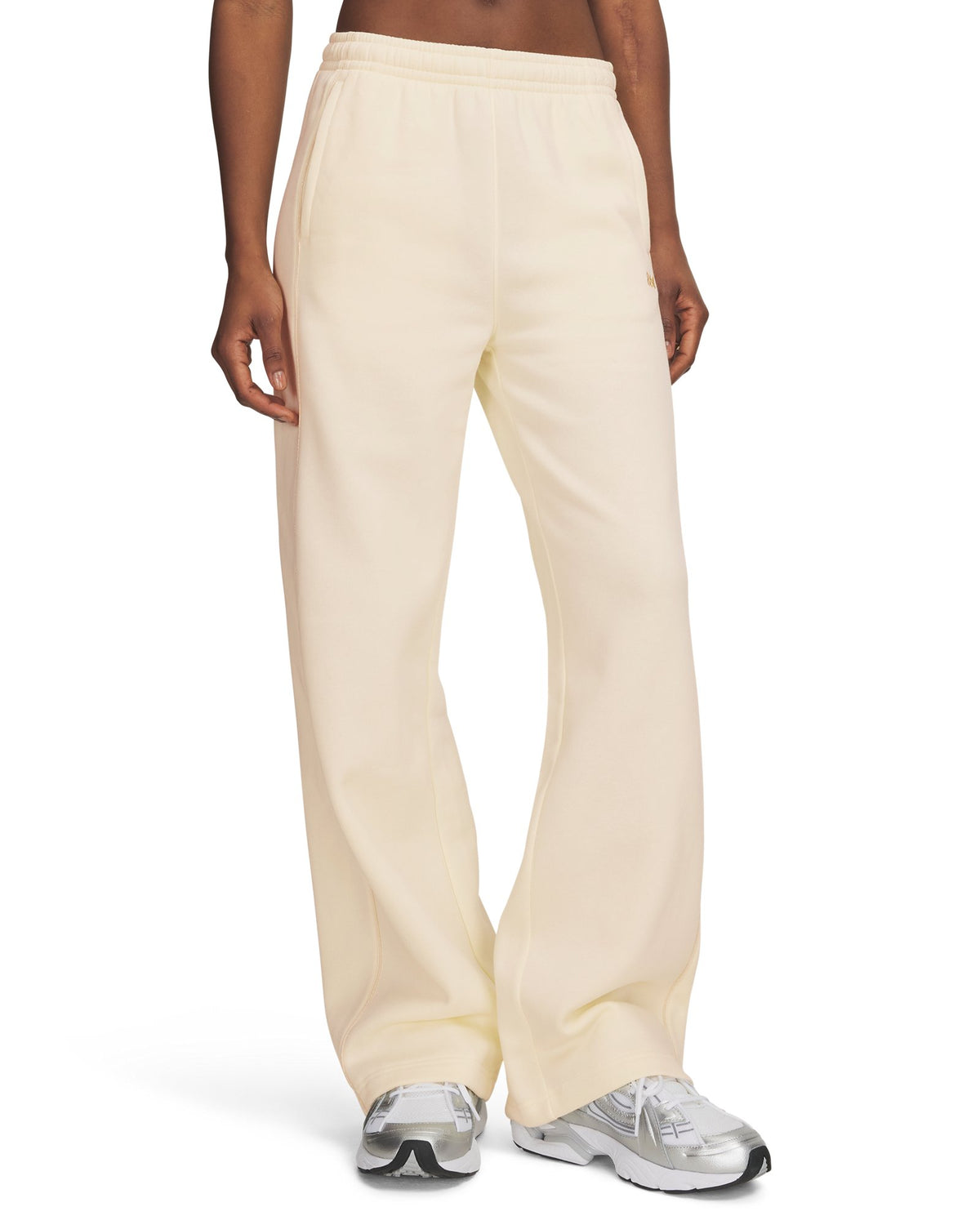 UA Rival Fleece Shimmer Women's Pants - White