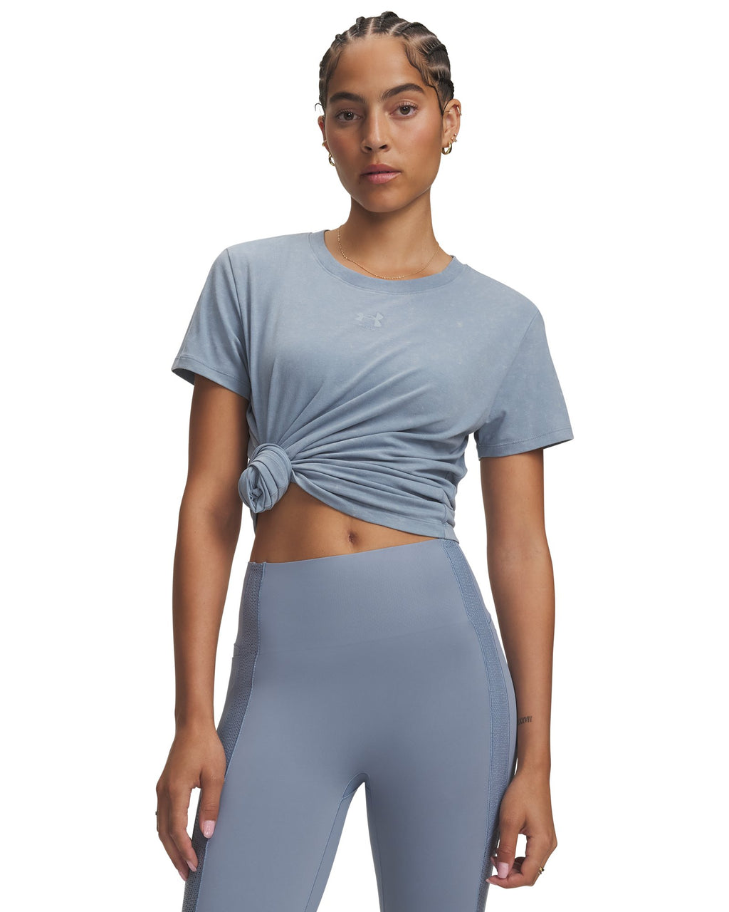 UA Rival Cotton Wash Women's Short Sleeve - Blue