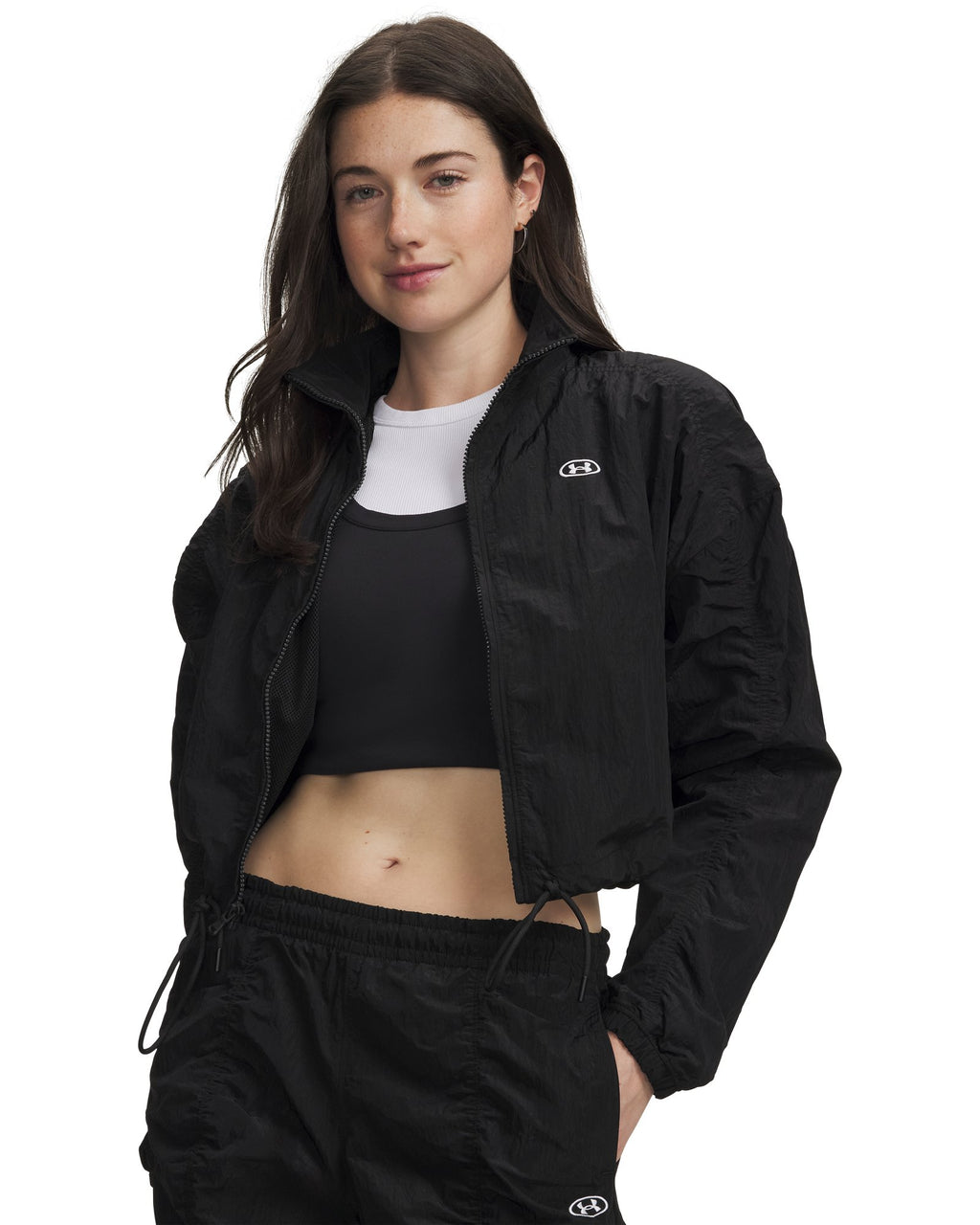 UA Rival Woven Women's Full Zip - Black
