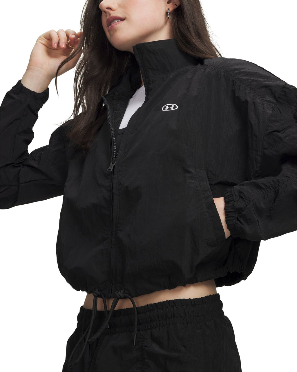 UA Rival Woven Women's Full Zip - Black