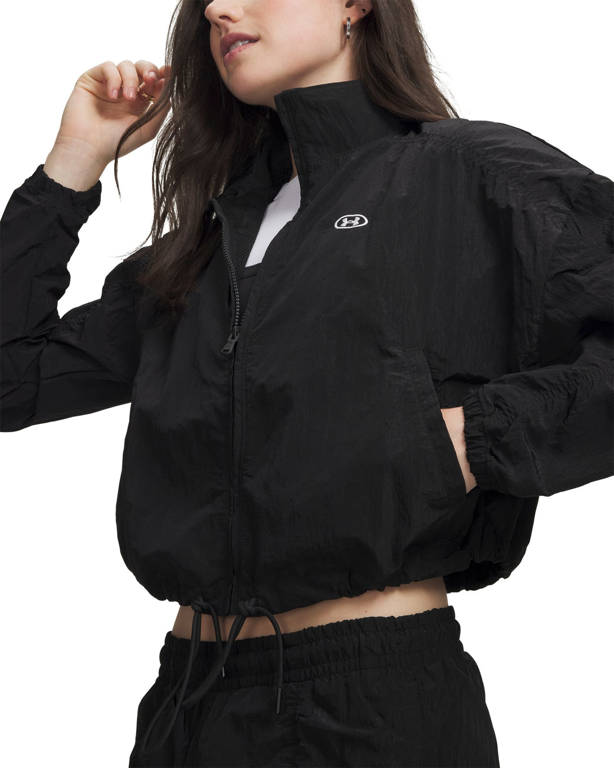 UA Rival Woven Women's Full Zip - Black