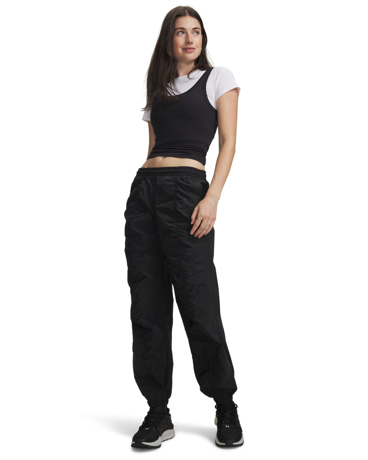UA Rival Woven Shirred Women's Pants - Black