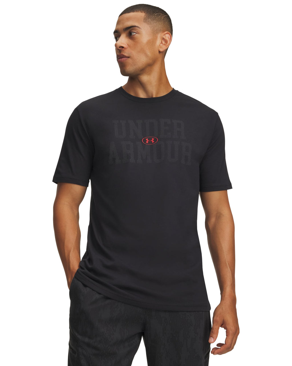 UA Mesh Wordmark Men's Short Sleeve - Black