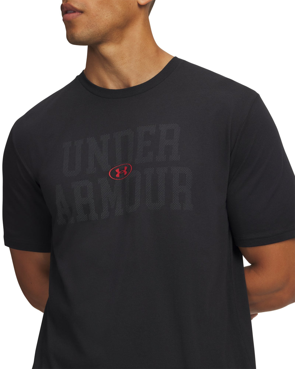 UA Mesh Wordmark Men's Short Sleeve - Black