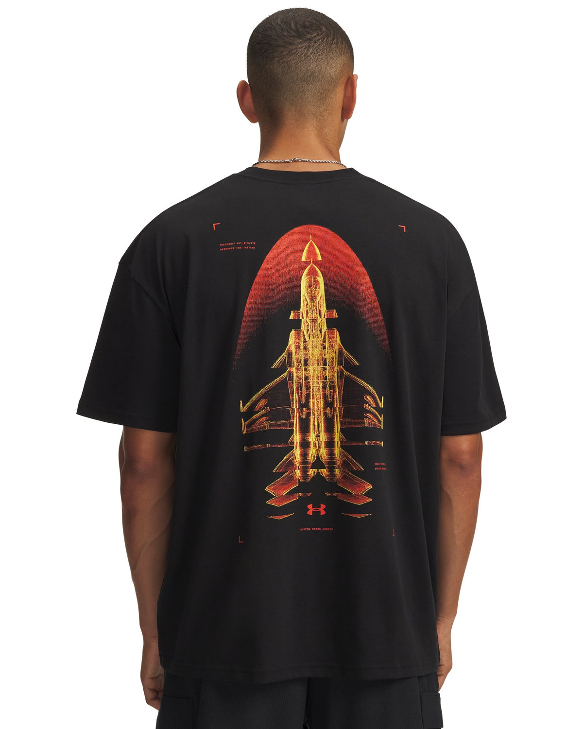 UA Heavyweight Echo Car Men's Short Sleeve - Black
