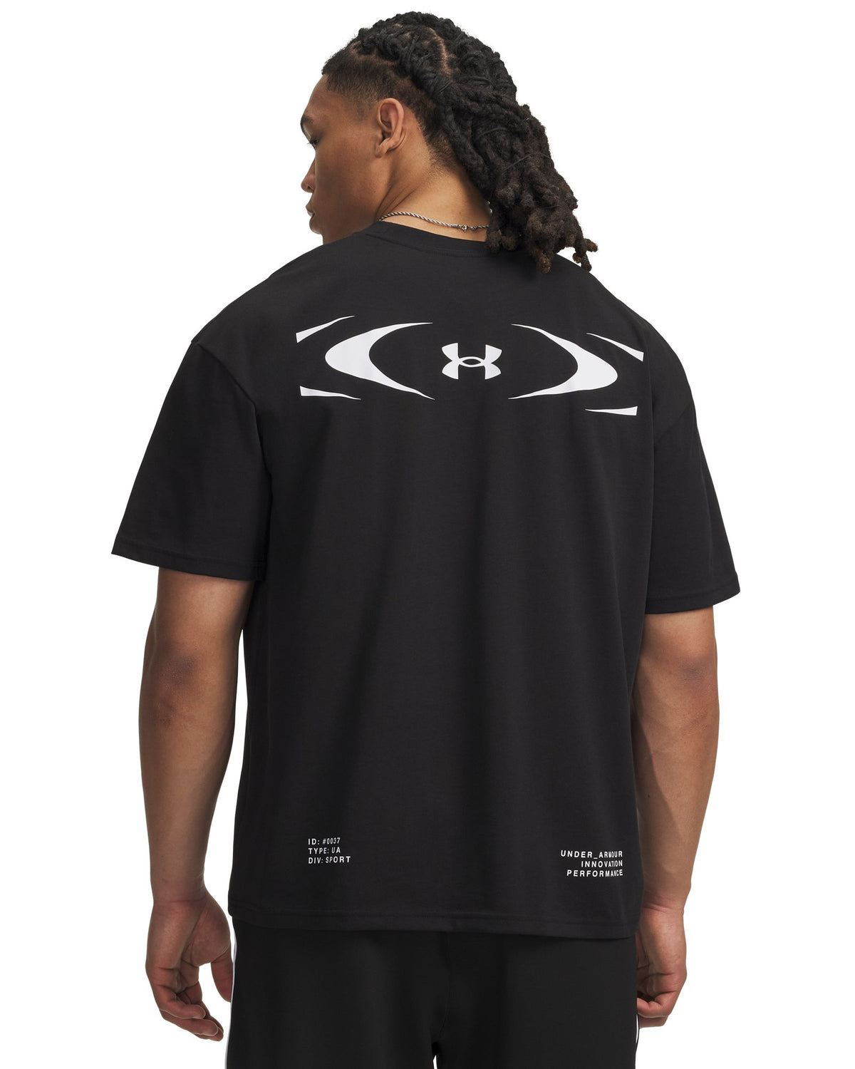 UA Heavyweight Echo Logo Men's Oversized Short Sleeve - Black