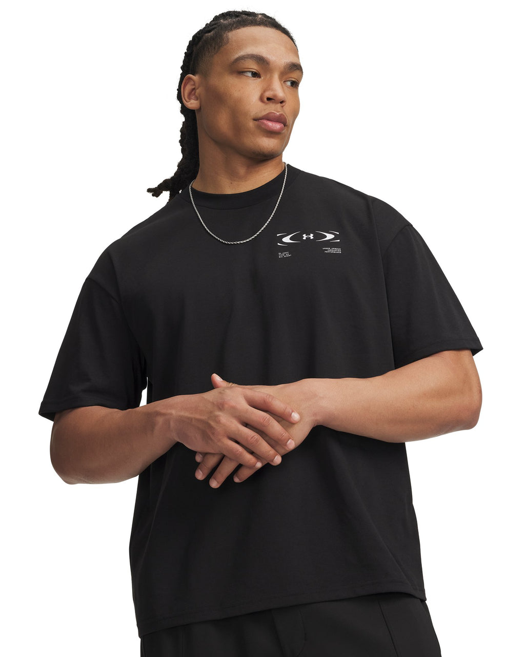 UA Heavyweight Echo Logo Men's Oversized Short Sleeve - Black