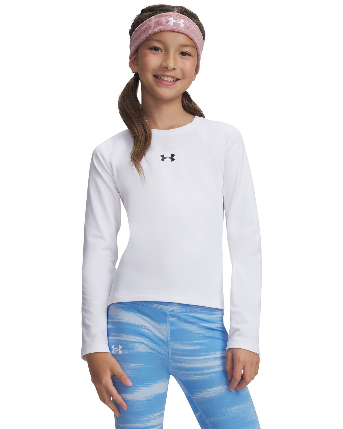 ColdGear® Girls' Crew - White
