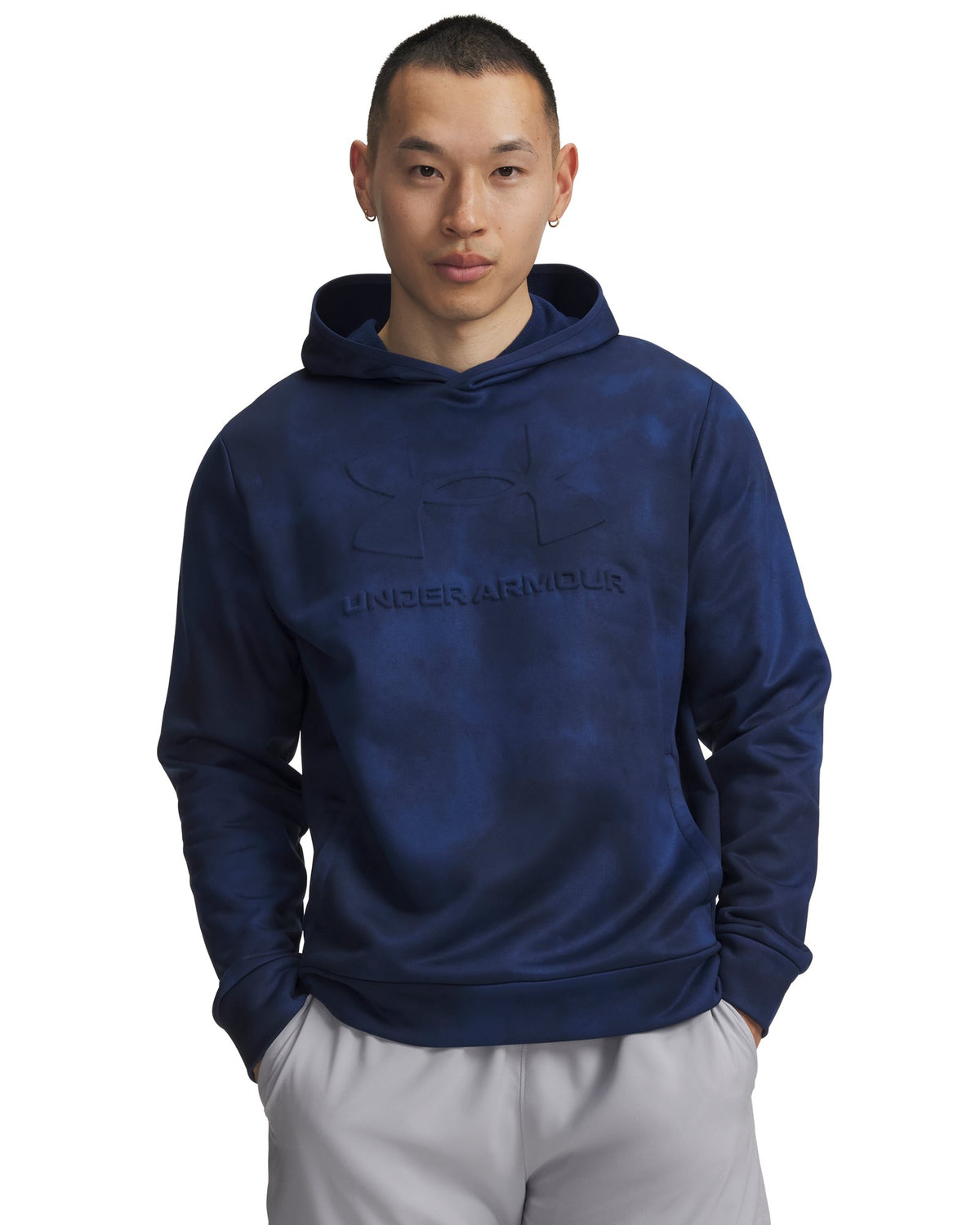 Armour Fleece® Print Emboss Men's Hoodie - Blue