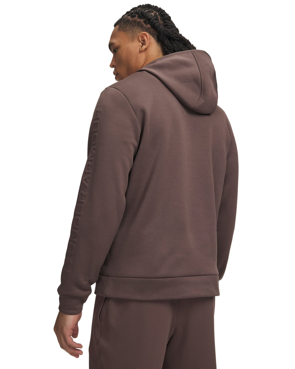 Armour Fleece® Wordmark Emboss Men's Hoodie - Brown
