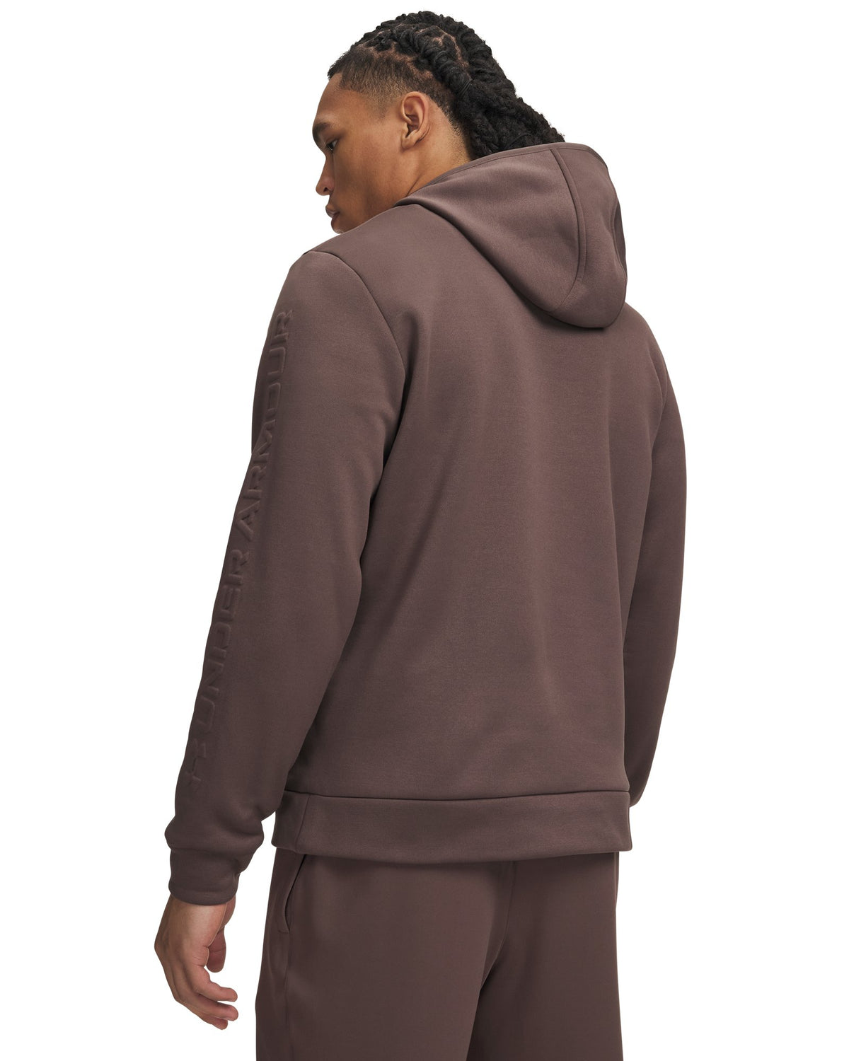 Armour Fleece® Wordmark Emboss Men's Hoodie - Brown