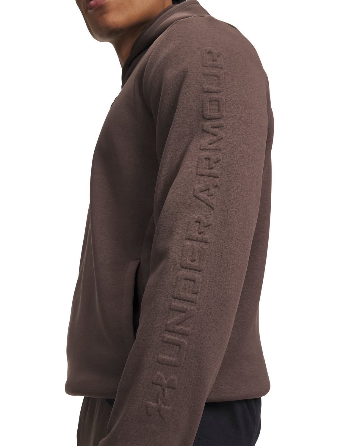 Armour Fleece® Wordmark Emboss Men's Hoodie - Brown