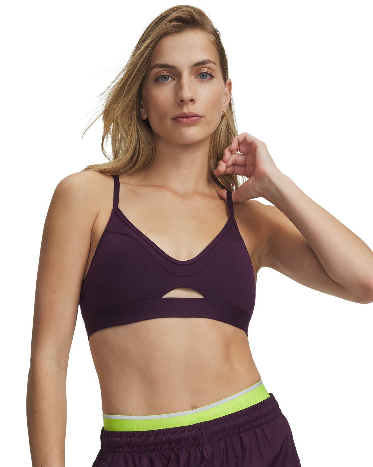 UA Meridian Strappy Bralette Women's Sports Bra - Purple