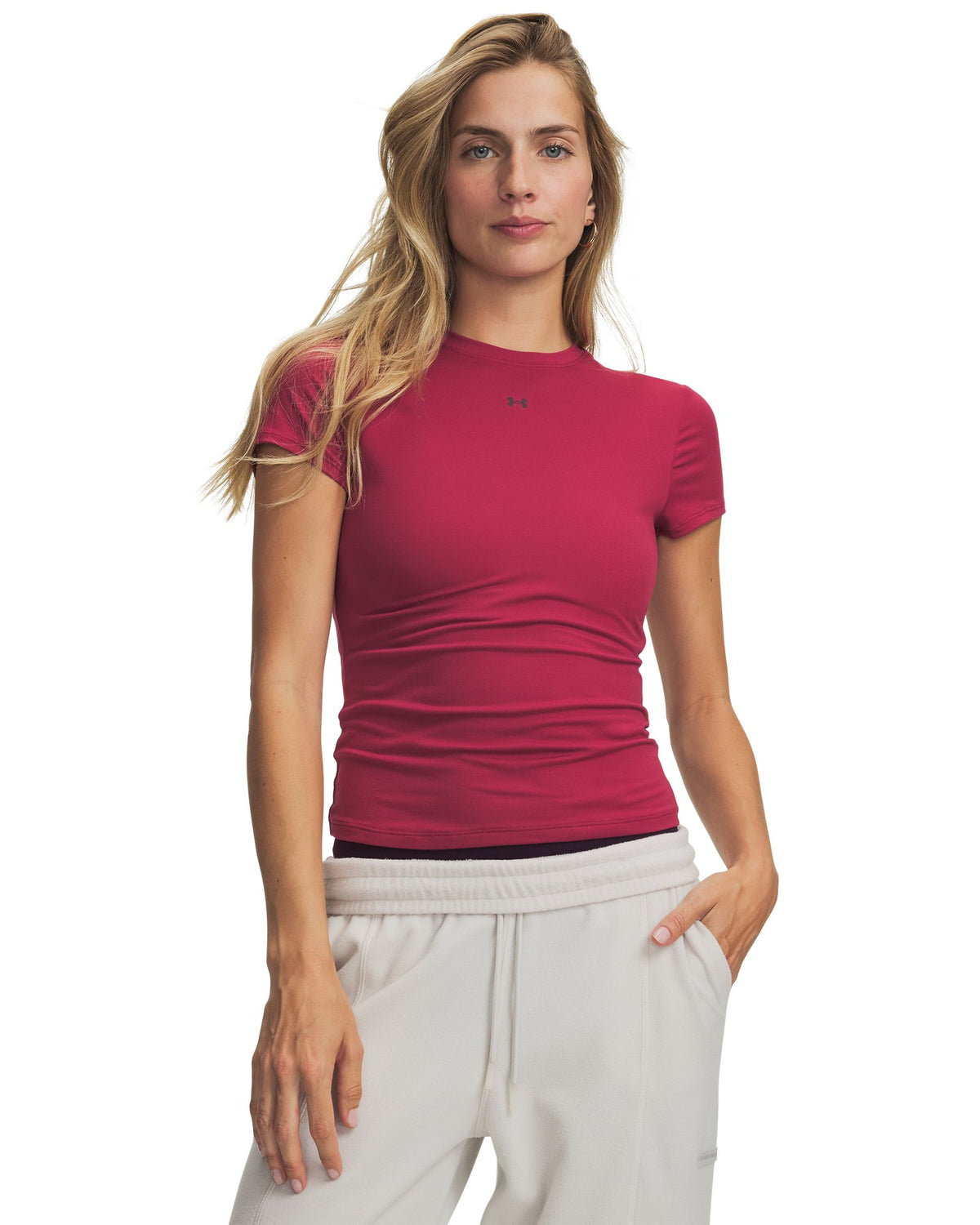 UA Motion Fitted Women's Short Sleeve - Red
