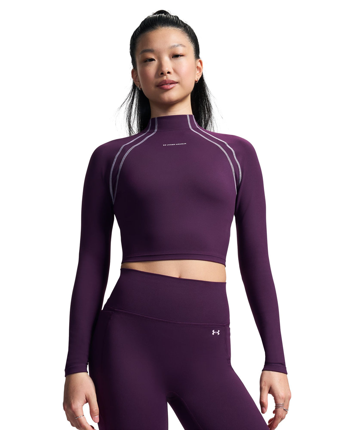 UA Motion Mock Women's Long Sleeve - Purple