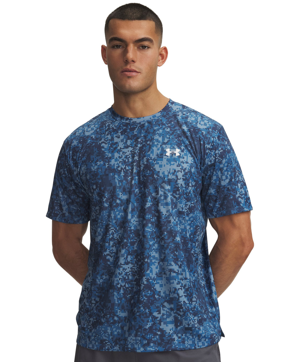 UA Tech™ Printed Men's Short Sleeve - Blue