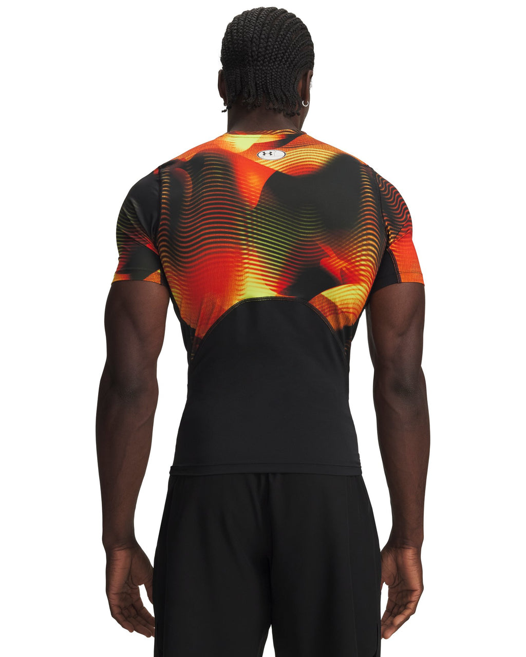 HeatGear® Printed Men's Short Sleeve - Black