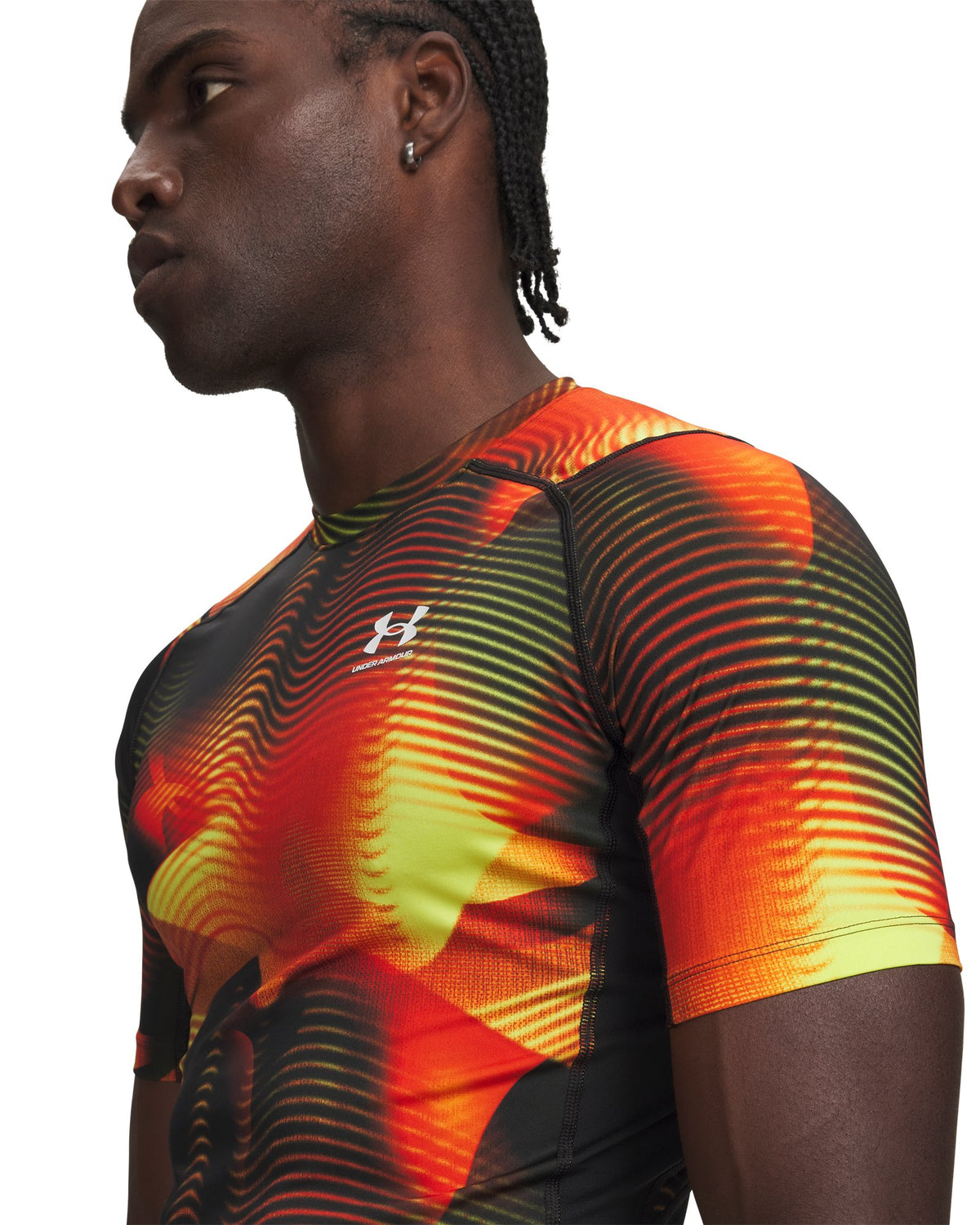 HeatGear® Printed Men's Short Sleeve - Black