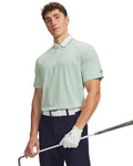 UA ArmourDry Rib Stripe Men's Polo - White