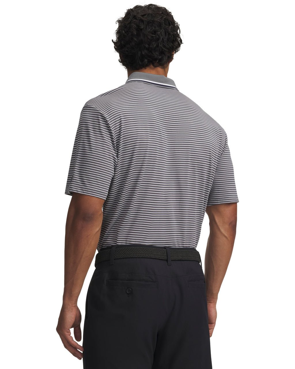 UA ArmourDry Rib Stripe Men's Polo - White