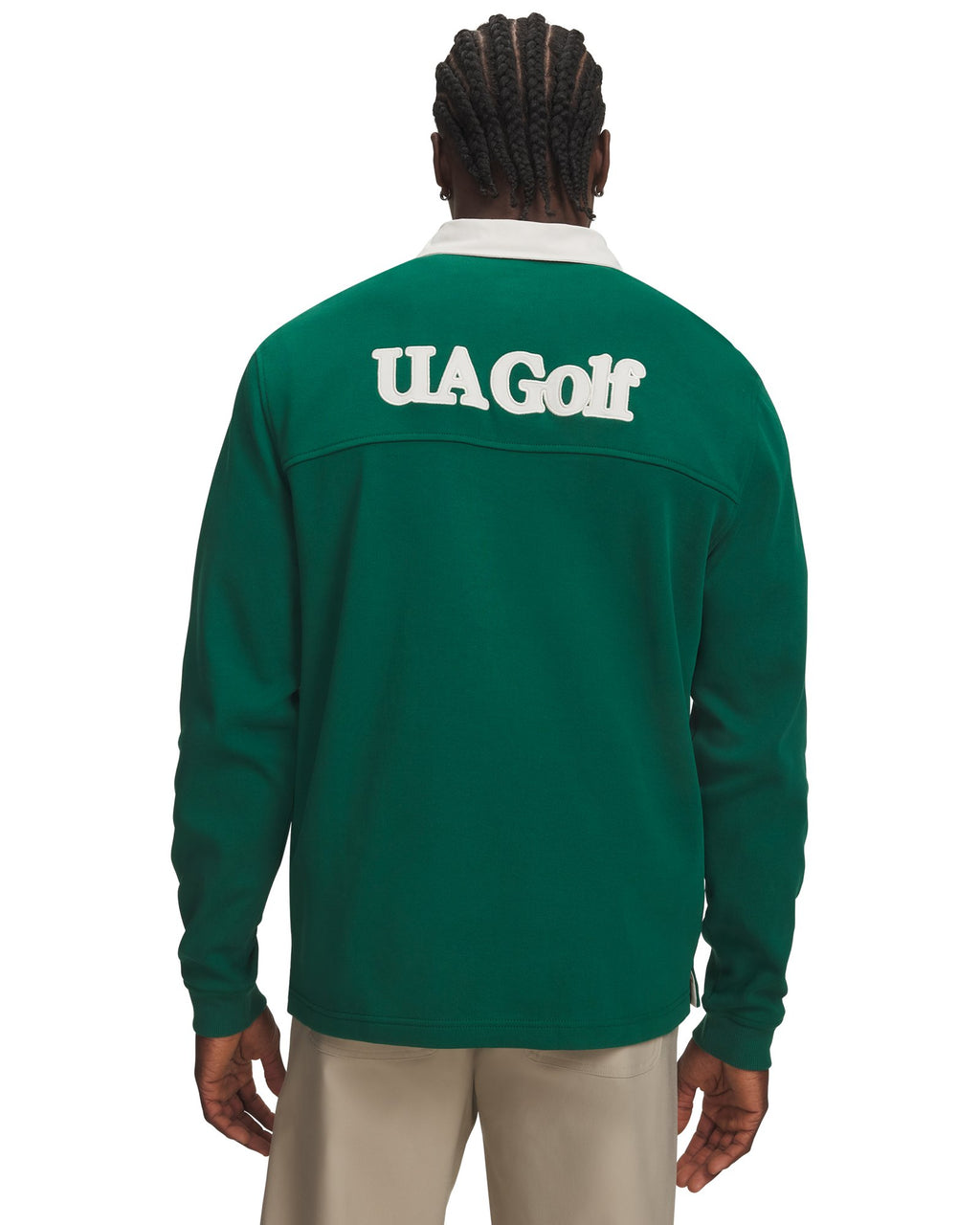 UA Drive Amp Men's Long Sleeve Polo - Green
