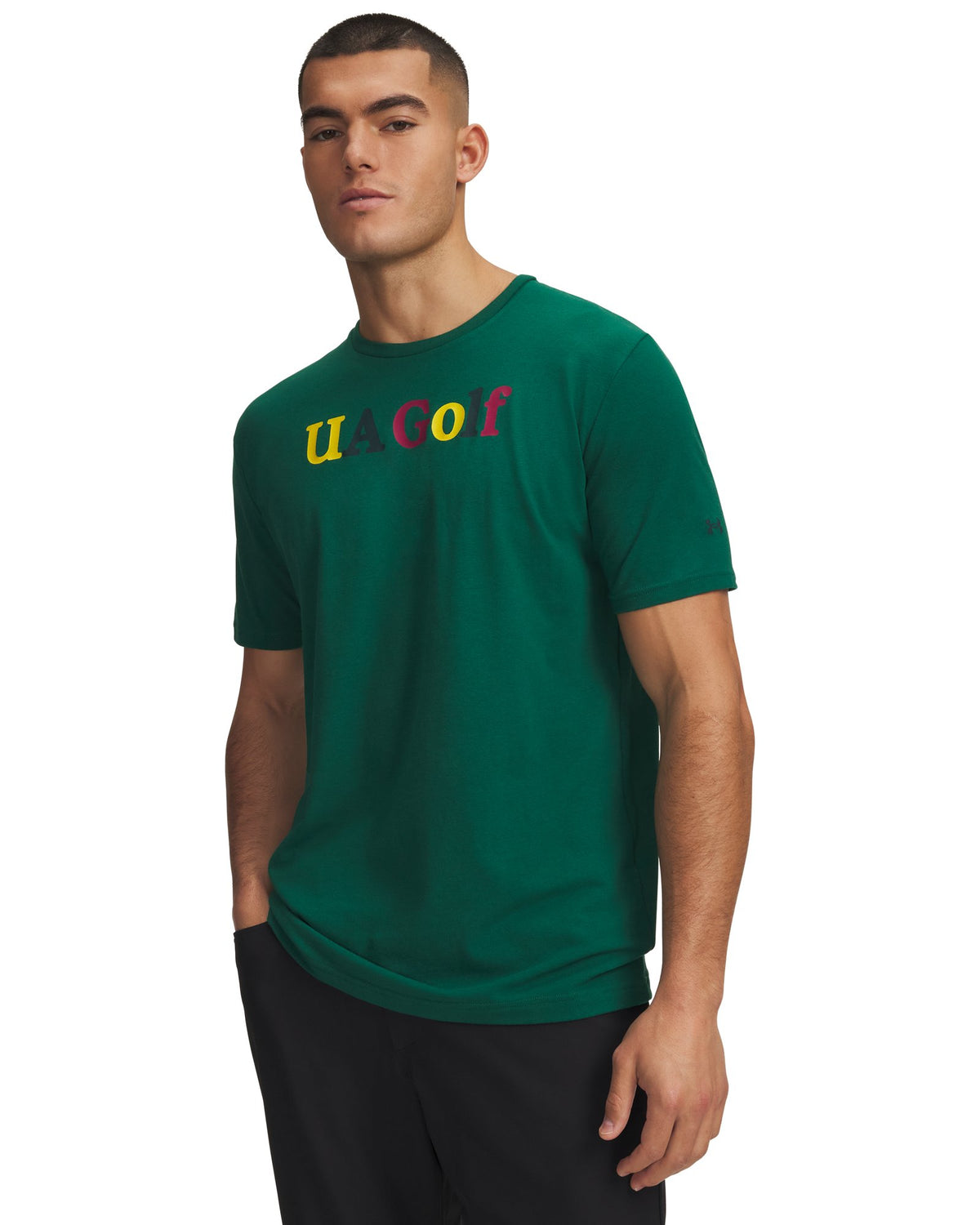 UA Golf Across The Pond Graphic Men's Short Sleeve - Green