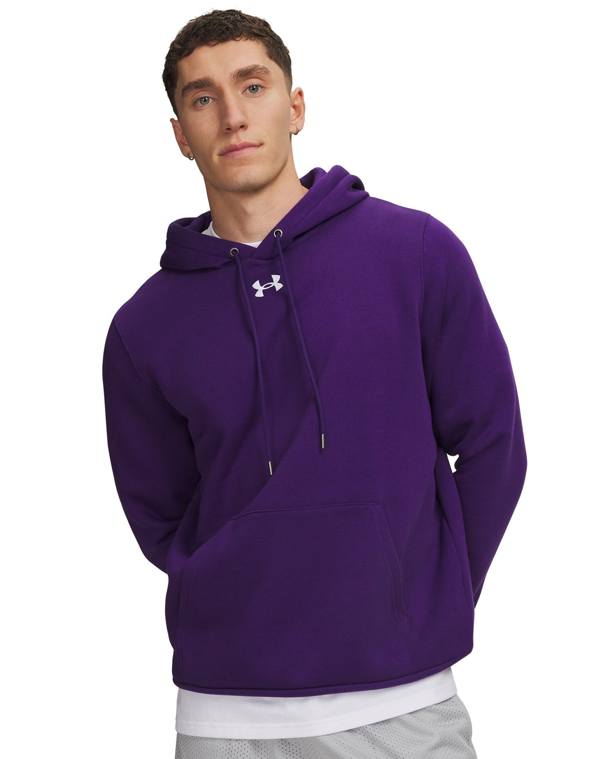 UA Icon Fleece Team Men's Hoodie - Purple