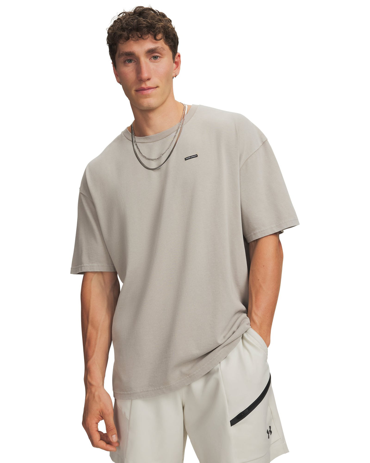 UA Heavyweight Wash Men's Oversized Short Sleeve - Brown
