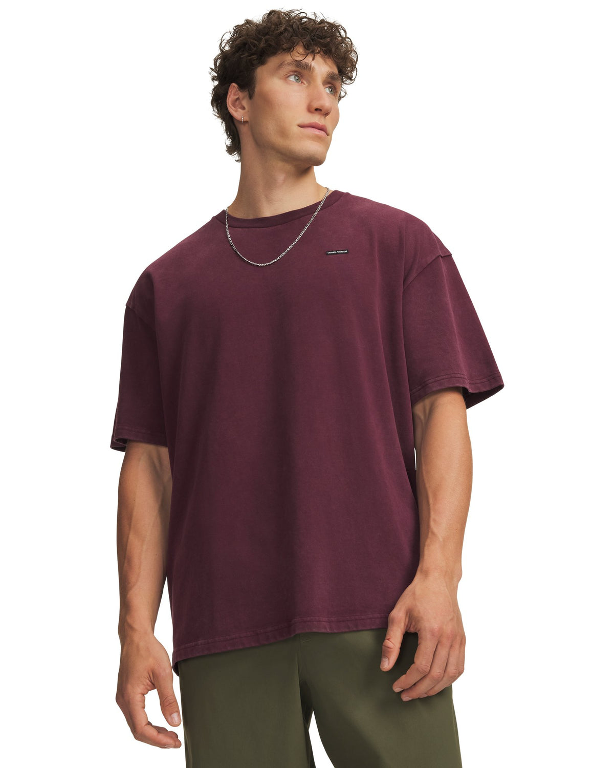 UA Heavyweight Wash Men's Oversized Short Sleeve - Red