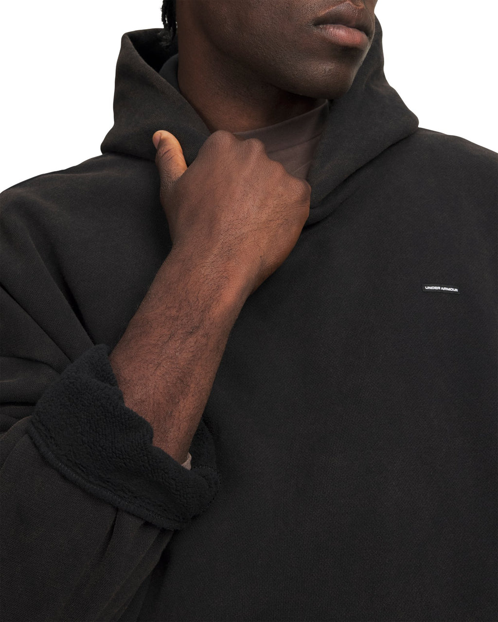 UA Icon Heavyweight Fleece Washed Men's Hoodie - Black