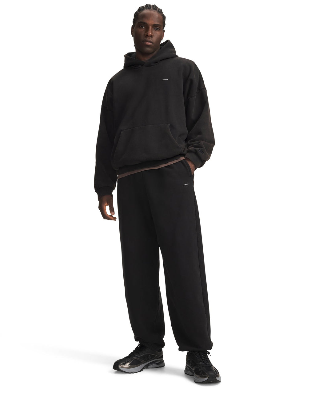 UA Icon Heavyweight Fleece Washed Men's Pants - Black