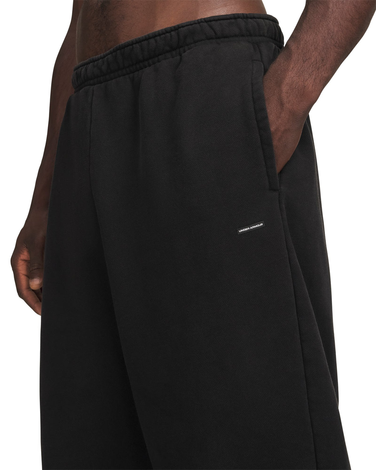 UA Icon Heavyweight Fleece Washed Men's Pants - Black