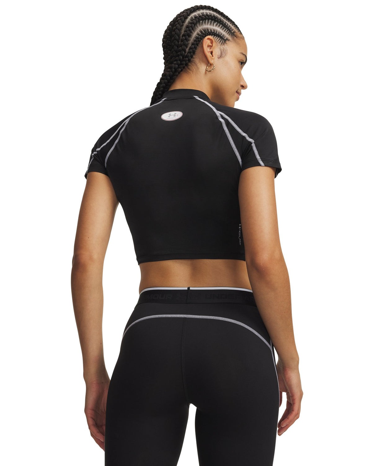 HeatGear® Elite Women's Crop Mock Short Sleeve - Green